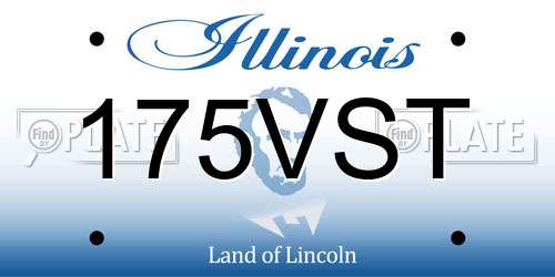 175VST Illinois License Plate