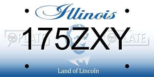175ZXY Illinois License Plate