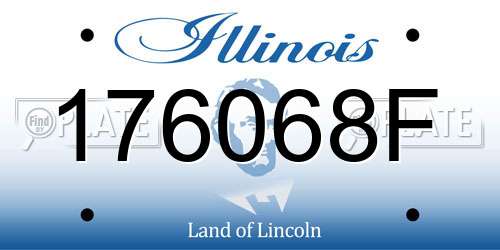 176068F Illinois License Plate