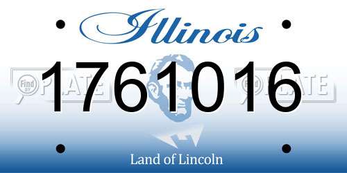 1761016 Illinois License Plate