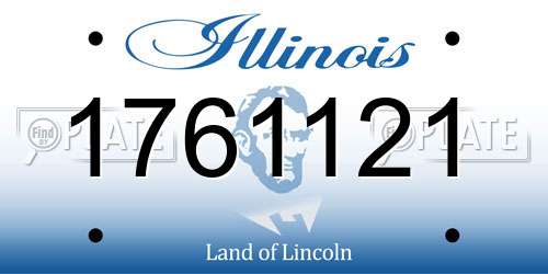 1761121 Illinois License Plate