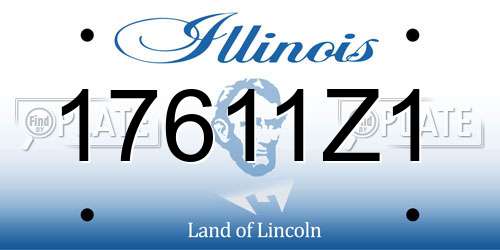 17611Z1 Illinois License Plate
