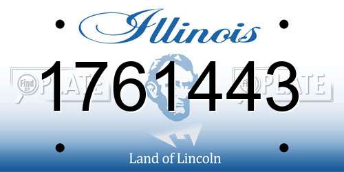 1761443 Illinois License Plate