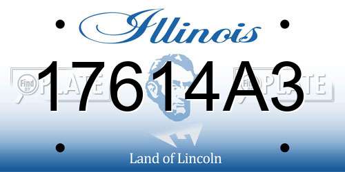 17614A3 Illinois License Plate