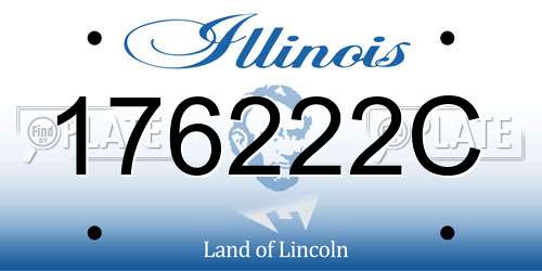 176222C Illinois License Plate