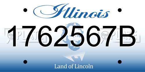1762567B Illinois License Plate