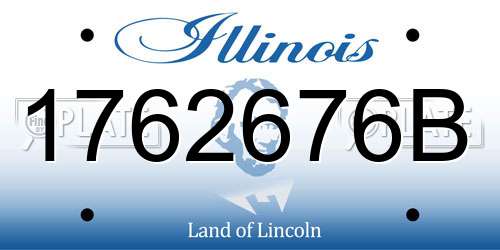 1762676B Illinois License Plate