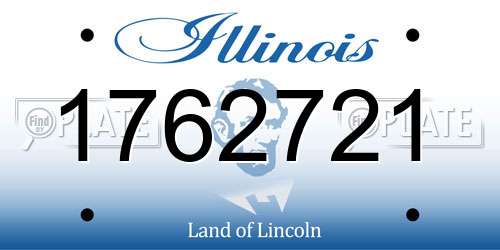 1762721 Illinois License Plate