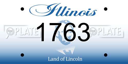 1763 Illinois License Plate