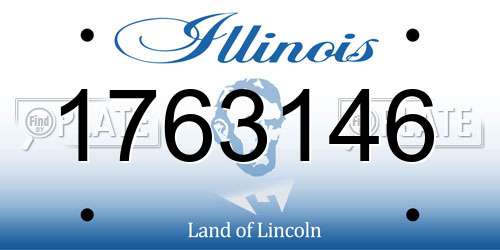 1763146 Illinois License Plate