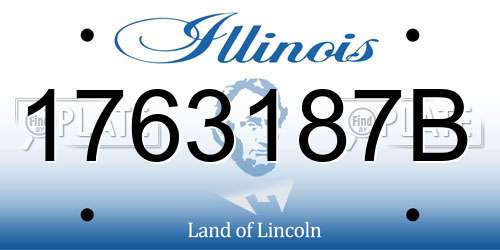 1763187B Illinois License Plate