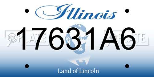 17631A6 Illinois License Plate
