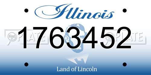 1763452 Illinois License Plate