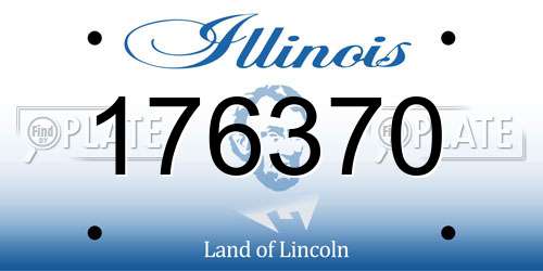 176370 Illinois License Plate