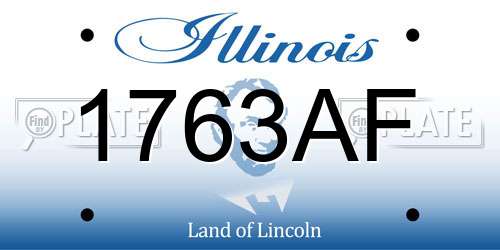 1763AF Illinois License Plate