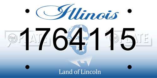 1764115 Illinois License Plate