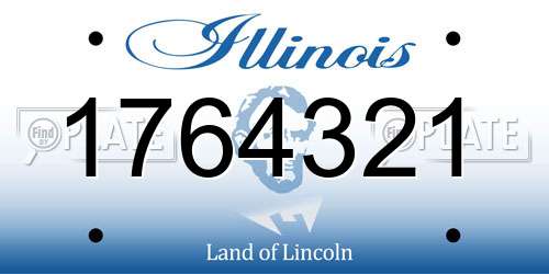 1764321 Illinois License Plate