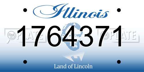 1764371 Illinois License Plate