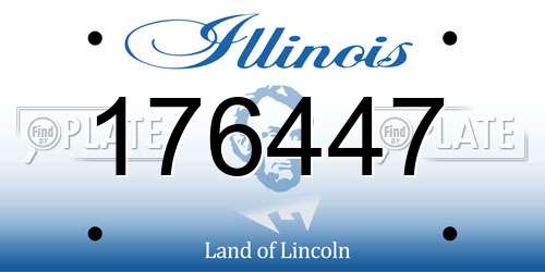 176447 Illinois License Plate