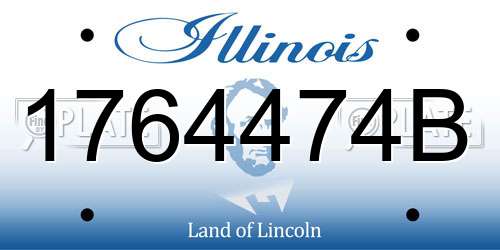 1764474B Illinois License Plate