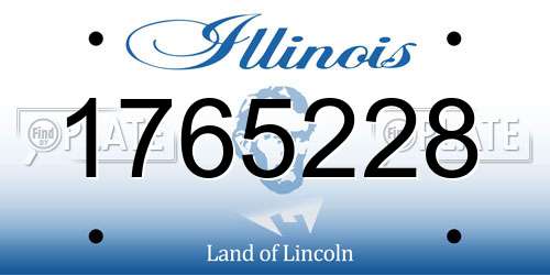 1765228 Illinois License Plate