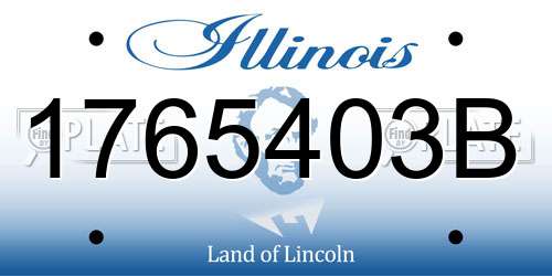 1765403B Illinois License Plate