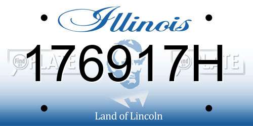 176917H Illinois License Plate