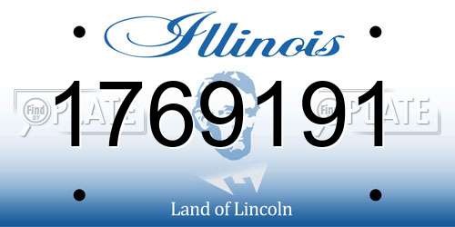 1769191 Illinois License Plate