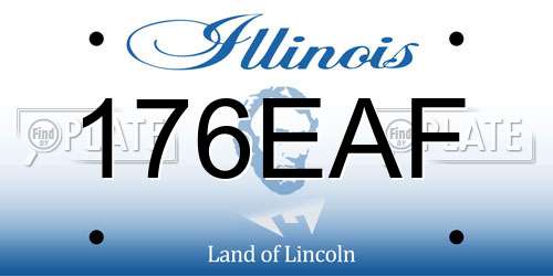 176EAF Illinois License Plate