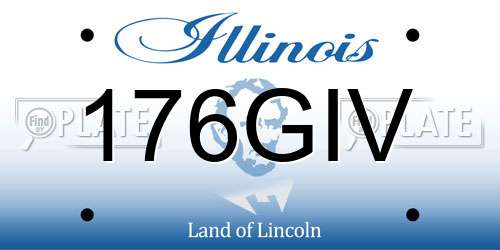 176GIV Illinois License Plate