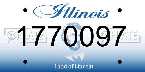 1770097 Illinois License Plate