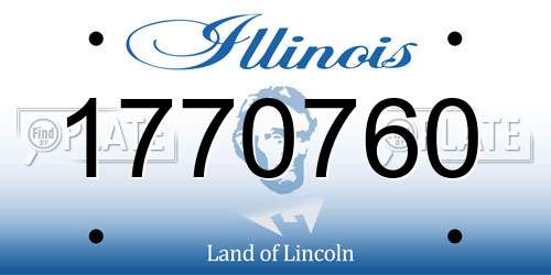 1770760 Illinois License Plate