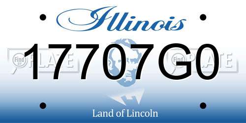 17707G0 Illinois License Plate