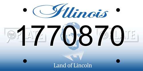 1770870 Illinois License Plate