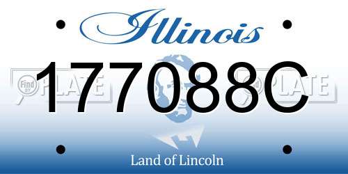177088C Illinois License Plate