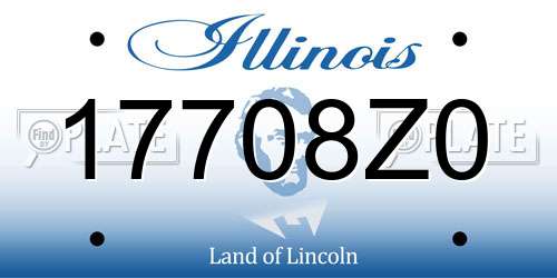 17708Z0 Illinois License Plate