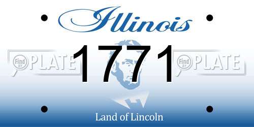 1771 Illinois License Plate