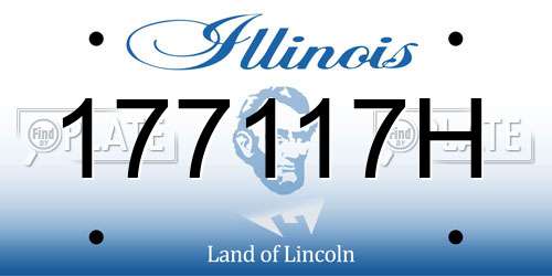 177117H Illinois License Plate