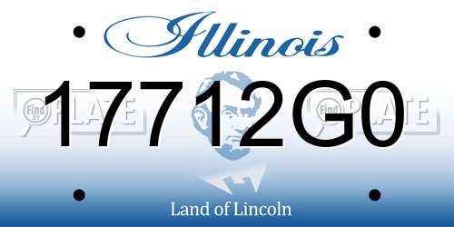 17712G0 Illinois License Plate