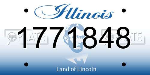 1771848 Illinois License Plate
