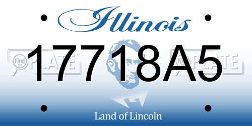 17718A5 Illinois License Plate