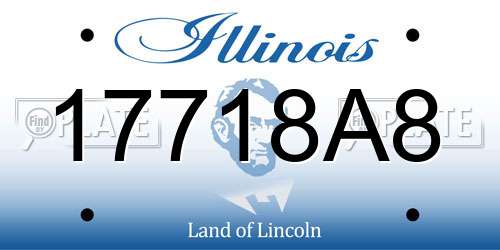 17718A8 Illinois License Plate