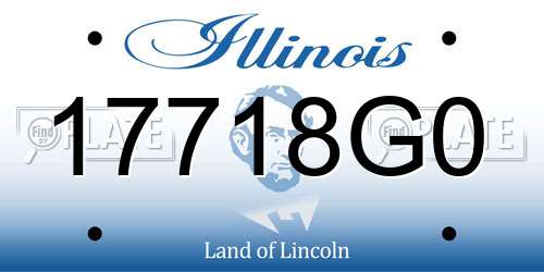 17718G0 Illinois License Plate