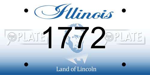 1772 Illinois License Plate