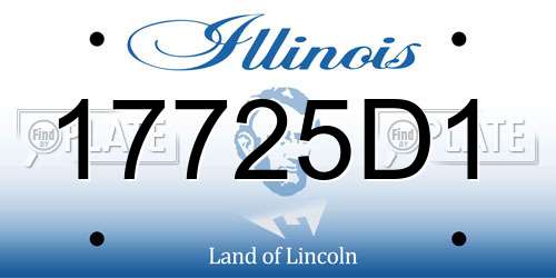 17725D1 Illinois License Plate