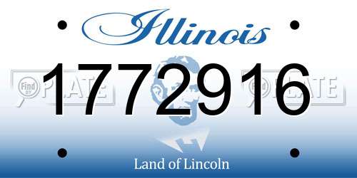 1772916 Illinois License Plate