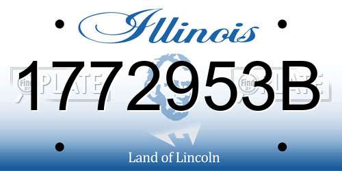 1772953B Illinois License Plate