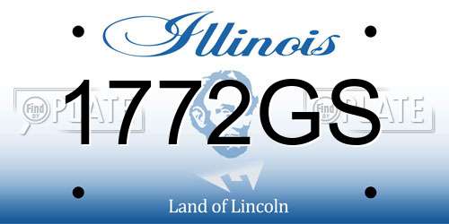 1772GS Illinois License Plate