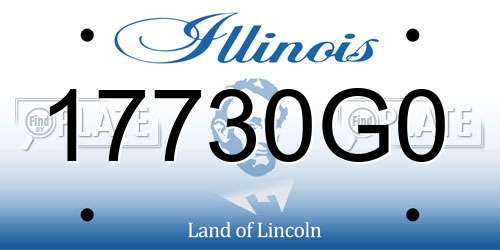 17730G0 Illinois License Plate