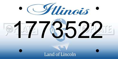 1773522 Illinois License Plate